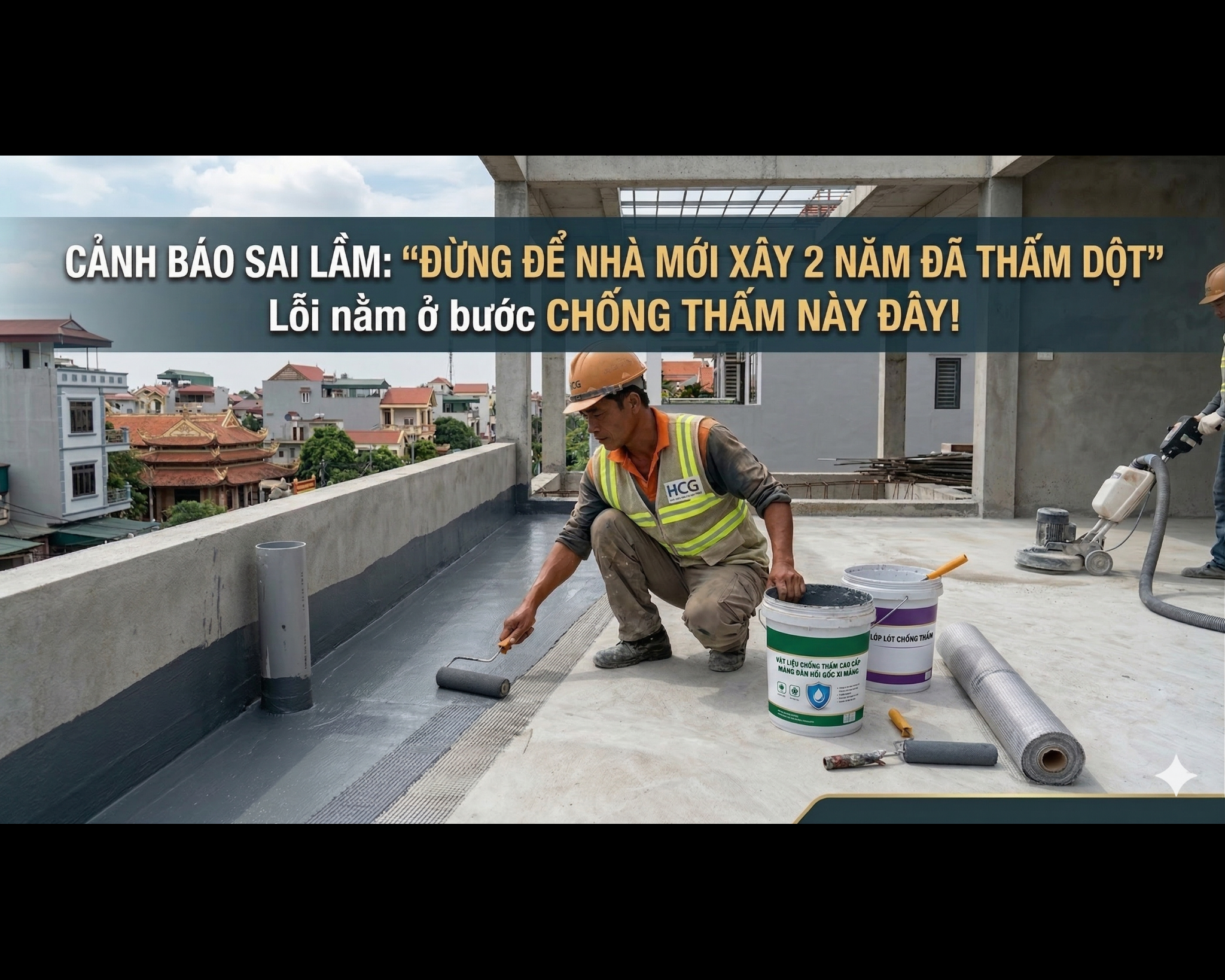 Đừng Để Nhà Xây Mới 2 Năm Đã Thấm Dột - Lỗi Nằm Ở Các Bước Chống Thấm Này Đây