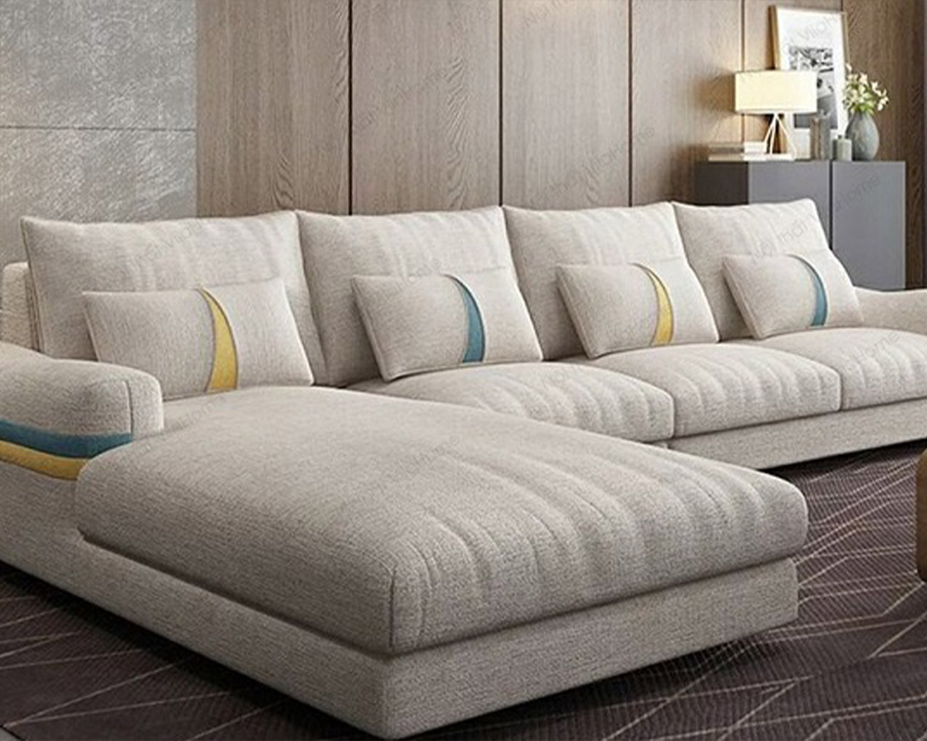 Sofa Nỉ Cao Cấp – Êm Ái Và Trẻ Trung Cho Phòng Khách Hiện Đại