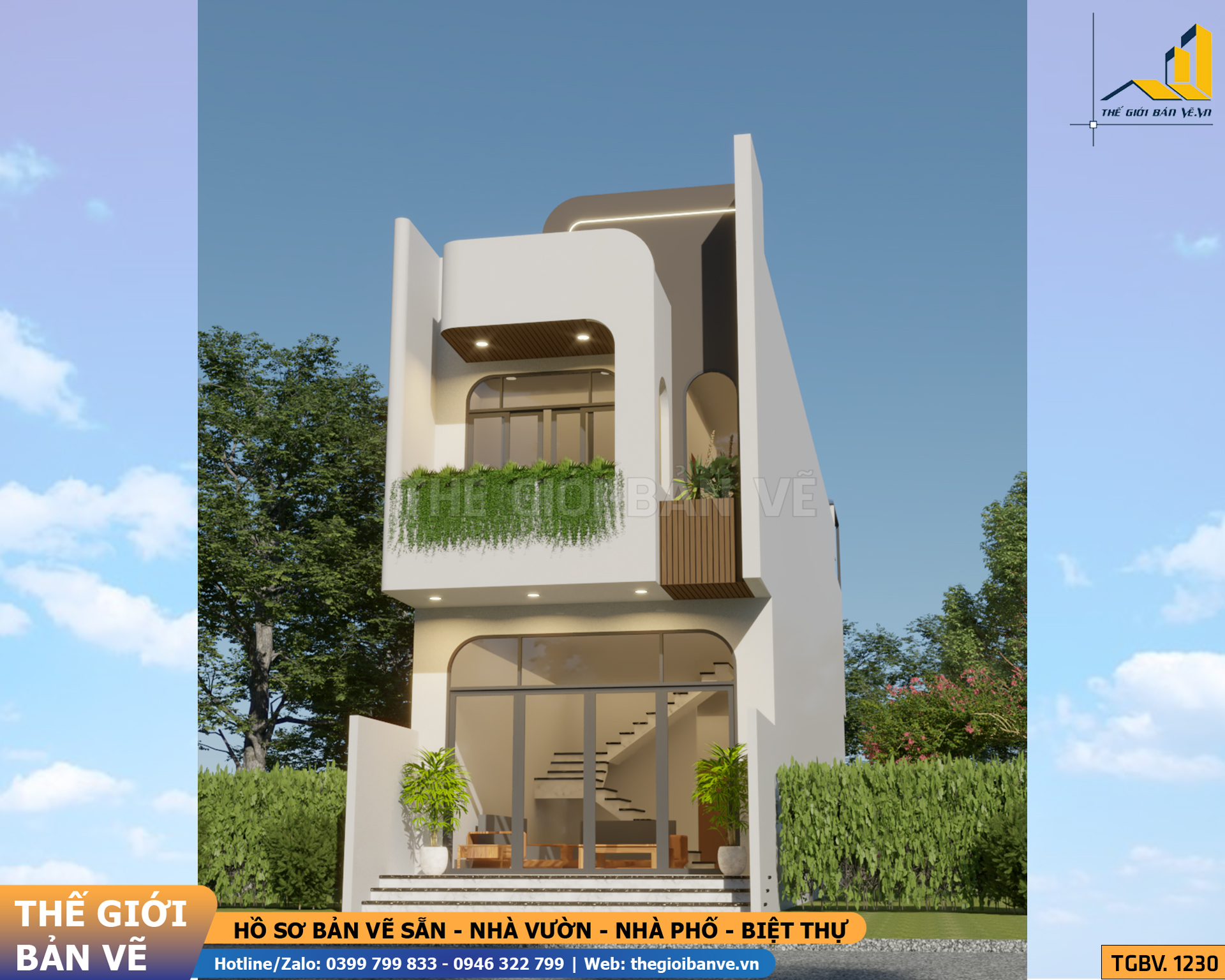 Nhà Phố 2 Tầng Mái Bằng Mặt Tiền 4.9m - 4 Phòng Ngủ | TGBV.1230