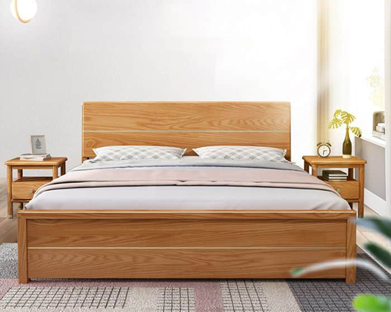 Giường Ngủ Gỗ Tự Nhiên Cao Cấp – Điểm Nhấn Sang Trọng Cho Nội Thất