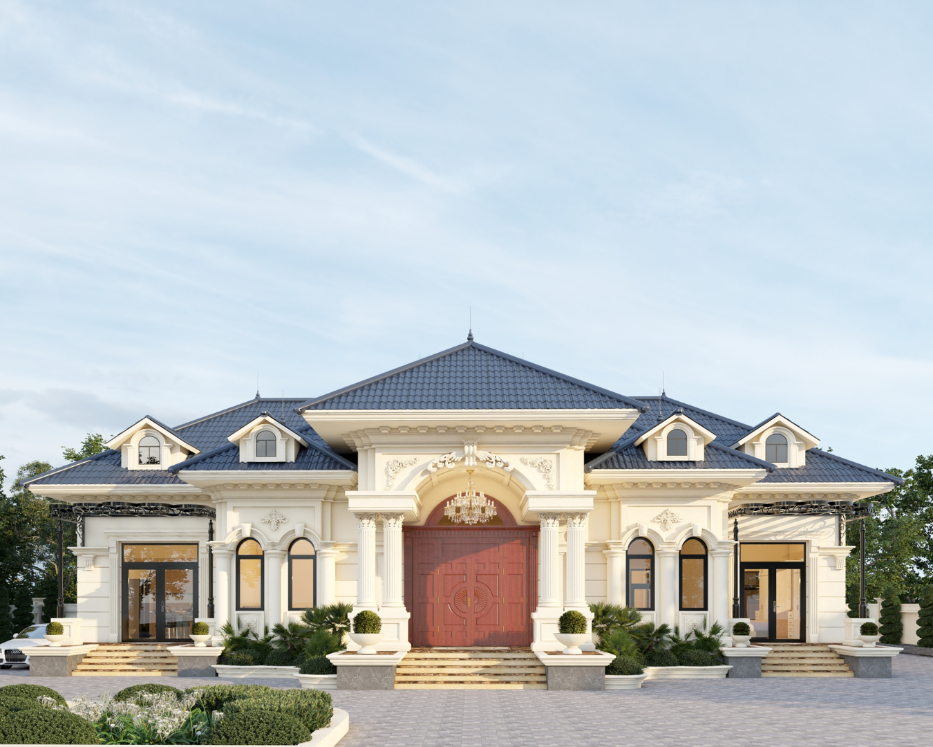 Nhà phố 9.3 x 11.2m - 4 Phòng ngủ hiện đại | TGBV. 1160