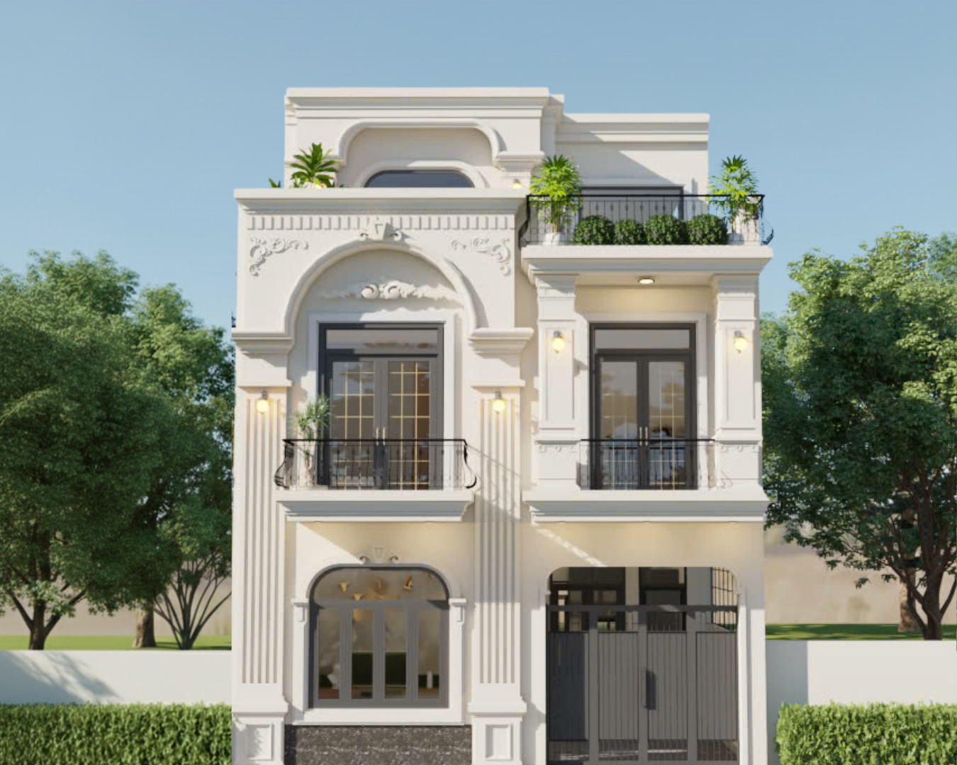 Nhà phố 8 x 13m - 4 Phòng ngủ hiện đại | TGBV. 1342