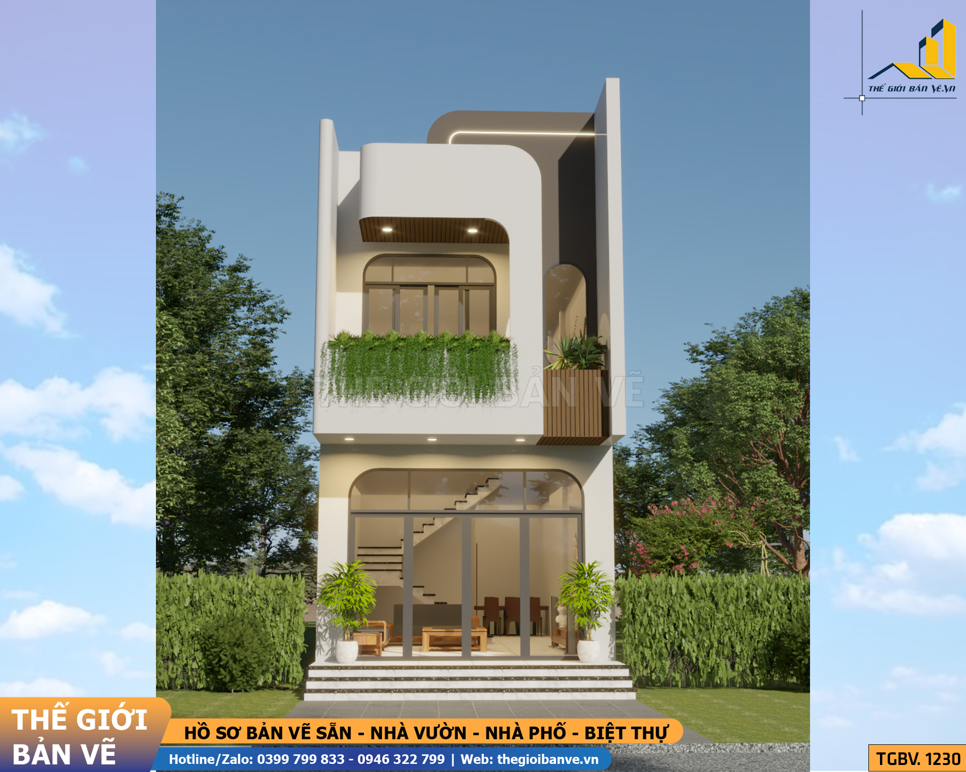 Nhà Phố 2 Tầng Mái Bằng Mặt Tiền 4.9m - 4 Phòng Ngủ | TGBV.1230