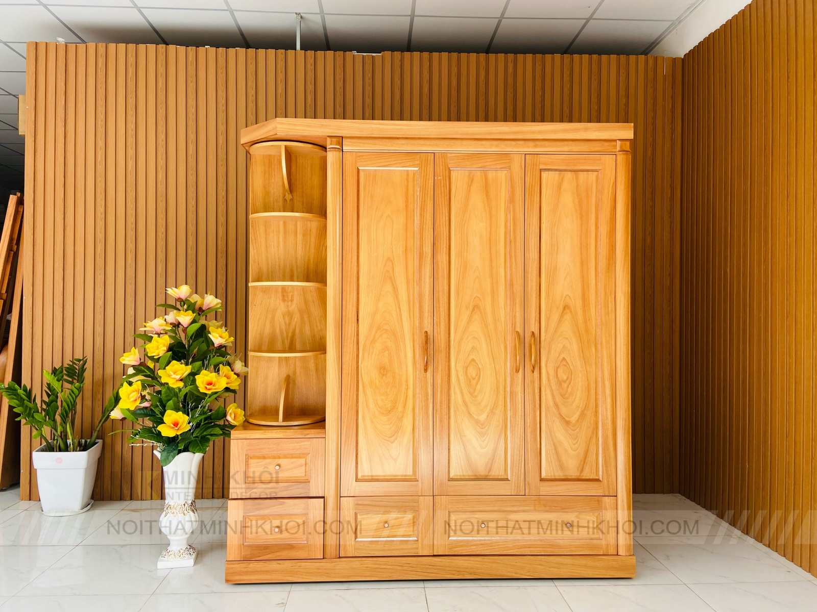 Tủ Quần Áo Gỗ Tự Nhiên – Bền Chắc Và Tinh Tế Theo Thời Gian